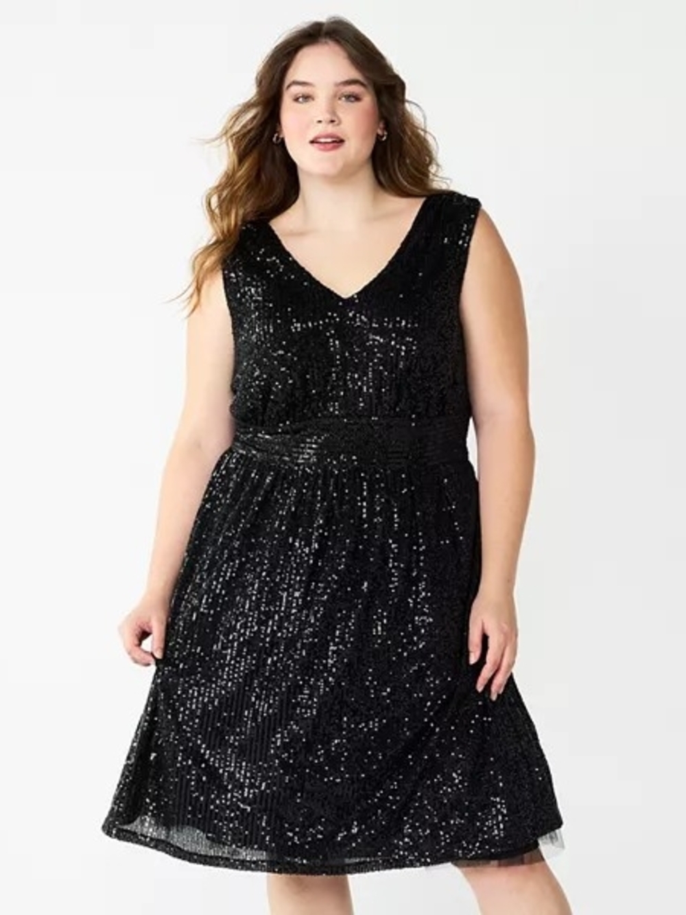 NWT Draper James Black Sequin Midi Dress Size 22w